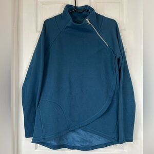 Athleta Cozy Karma Blue Crossover Sweatshirt Women's Size Medium